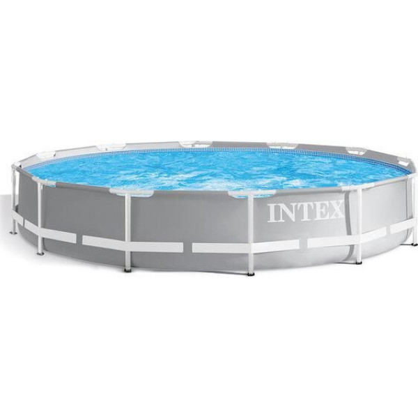 Intex Prism Πισίνα PVC με Μεταλλικό Σκελετό & Αντλία Φίλτρου 366x366x76εκ.